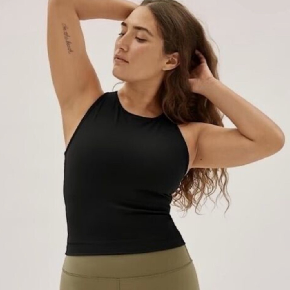 Everlane Perform Athleisure Black Stretchy Seamless Tank size XS, NWOT